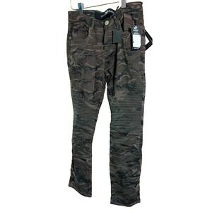 XRAY Boys Camo Print Moto Jeans  Olive Camo  Size 16  NEW  $58 NWT